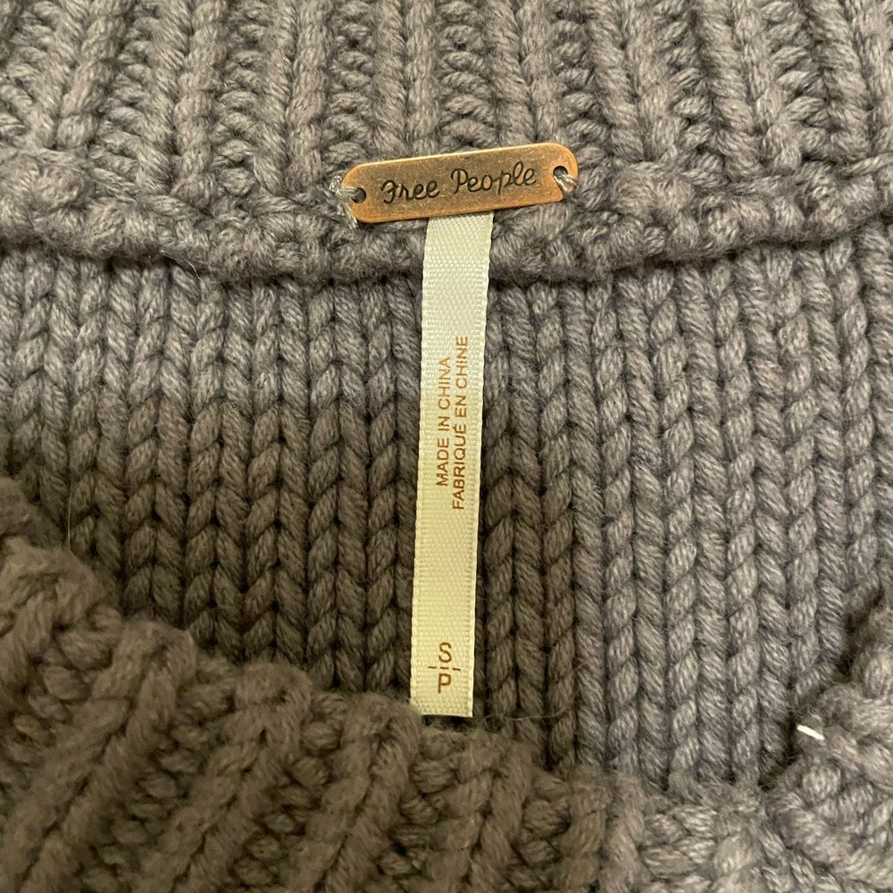 Free People Alli V Neck Sweater in Titan Grey - Picture 4 of 4